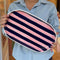 Noss Oval Platter | Pink & Navy Stripes by Noss & Co. Australian Art Prints, Fashion and Homewares. Green Door Decor. www.greendoordecor.com.au
