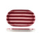 Noss Oval Platter | Pink & Burgundy Stripe by Noss & Co. Australian Art Prints, Fashion and Homewares. Green Door Decor. www.greendoordecor.com.au