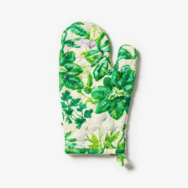 Oven Gloves Set of 2 | Herbs Multi by Bonnie and Neil. Australian Art Prints and Homewares. Green Door Decor. www.greendoordecor.com.au