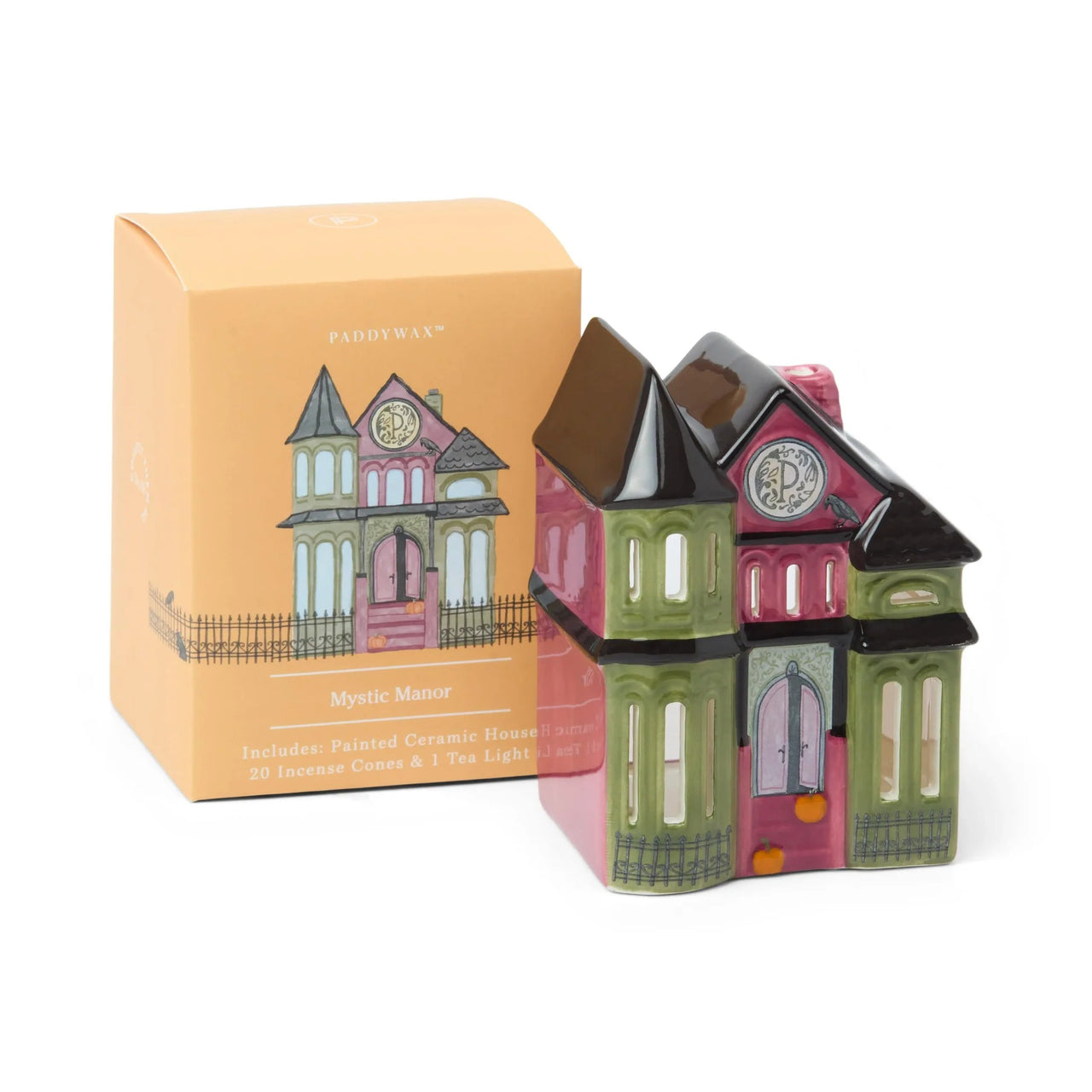 Paddywax | No. 08 - Mystic Manor Ceramic Incense & Tea Light Holder by Designworks Collective Australia. Australian Art Prints, Gifts, Fashion and Homewares. Green Door Decor. www.greendoordecor.com.au