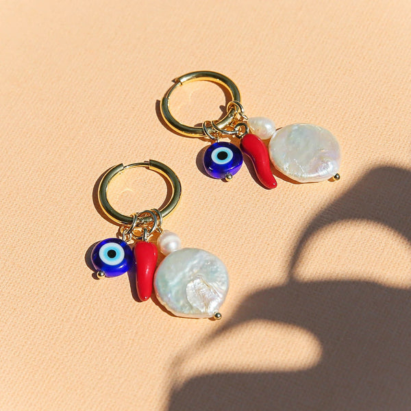 'Palermo' Huggie Hoops by Kingston Jewellery. Australian Art Prints, Fashion and Homewares. Green Door Decor. www.greendoordecor.com.au