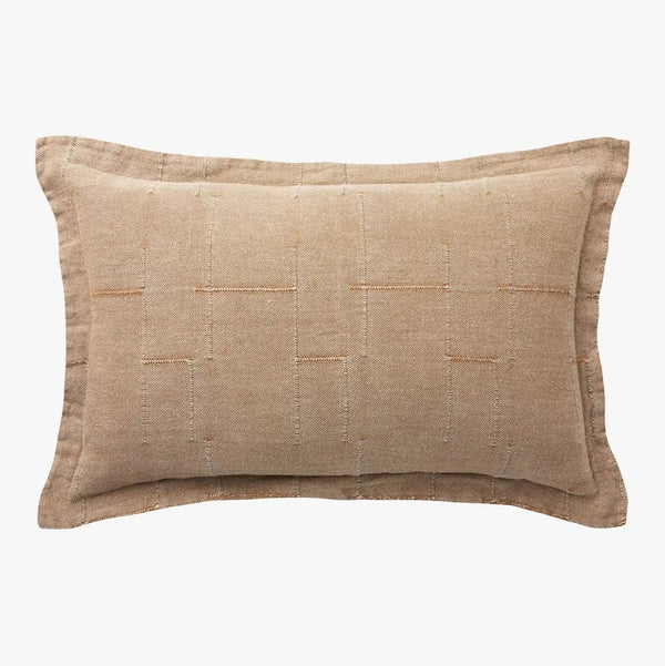 'Palermo' Rectangle Linen Cushion (65x40cm) | Caramel by L&M Home. Australian Art Prints, Gifts, Fashion and Homewares. Green Door Decor. www.greendoordecor.com.au
