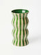 'Palma' Green Stripe Vase by Jones and Co. Australian Art Prints, Fashion and Homewares. Green Door Decor. www.greendoordecor.com.au