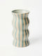 'Palma' Pale Blue Stripe Vase by Jones and Co. Australian Art Prints, Fashion and Homewares. Green Door Decor. www.greendoordecor.com.au