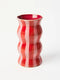 'Palma' Red Pink Stripe Vase by Jones and Co. Australian Art Prints, Fashion and Homewares. Green Door Decor. www.greendoordecor.com.au