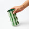 'Palma' Vase | Tonal Greens Stripe by Jones and Co. Australian Art Prints, Gifts, Fashion and Homewares. Green Door Decor. www.greendoordecor.com.au