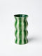 'Palma' Vase | Tonal Greens Stripe by Jones and Co. Australian Art Prints, Gifts, Fashion and Homewares. Green Door Decor. www.greendoordecor.com.au