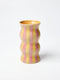 'Palma' Vase | Yellow Pink Stripe by Jones and Co. Australian Art Prints, Gifts, Fashion and Homewares. Green Door Decor. www.greendoordecor.com.au