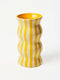 'Palma' Yellow Stripe Vase by Jones and Co. Australian Art Prints, Fashion and Homewares. Green Door Decor. www.greendoordecor.com.au