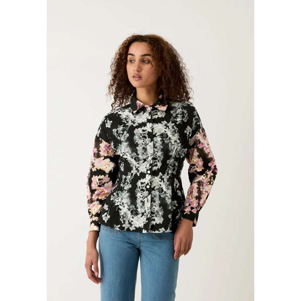Paloma Blouse | Hydrangea Splice by Nancybird. Australian Art Prints, Gifts, Fashion and Homewares. Green Door Decor. www.greendoordecor.com.au