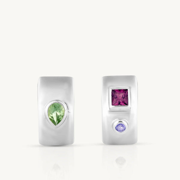 'Paloma' Silver Huggies by ToniMay. Australian Art Prints, Fashion and Homewares. Green Door Decor. www.greendoordecor.com.au