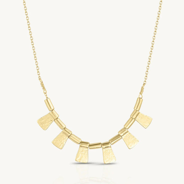 'Paradigm' Gold Necklace by ToniMay. Australian Art Prints, Gifts, Fashion and Homewares. Green Door Decor. www.greendoordecor.com.au
