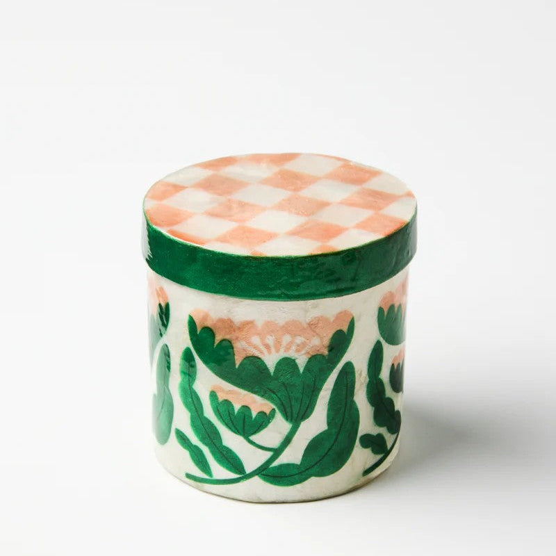 'Paradis' Pink Medium Box by Jones and Co. Australian Art Prints, Fashion and Homewares. Green Door Decor. www.greendoordecor.com.au