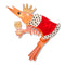 Pascal the King Prawn Brooch | Erstwilder. Australian Art Prints, Gifts, Fashion and Homewares. Green Door Decor. www.greendoordecor.com.au