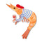 Pascal the Parisian Prawn Brooch | Erstwilder. Australian Art Prints, Gifts, Fashion and Homewares. Green Door Decor. www.greendoordecor.com.au
