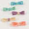 Pastel Velvet Mini Bow Clips by Meri Meri. Australian Art Prints and Homewares. Green Door Decor. www.greendoordecor.com.au