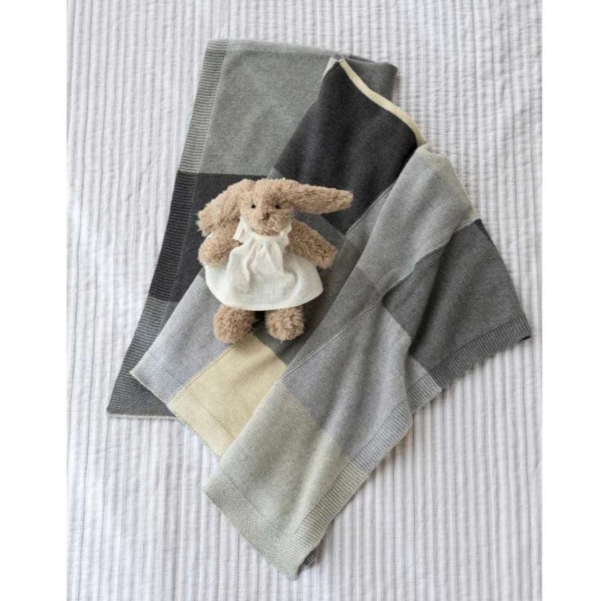 Patchwork Baby Blanket | Grey by Nana Huchy. Australian Art Prints and Homewares. Green Door Decor. www.greendoordecor.com.au