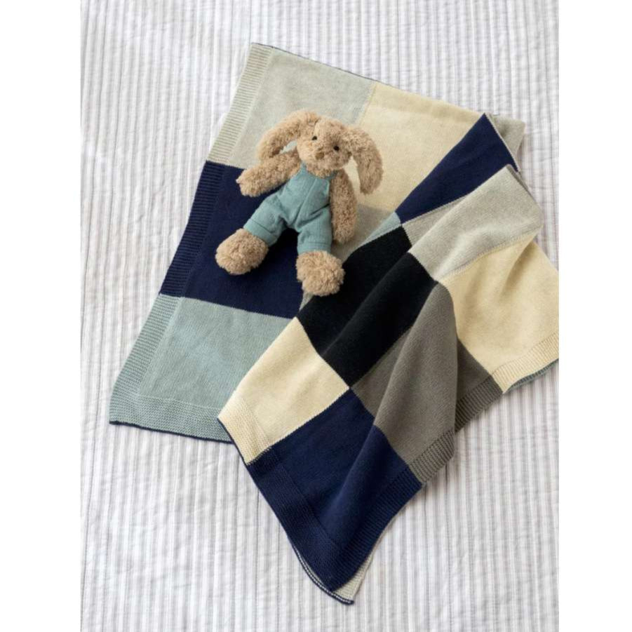 Patchwork Baby Blanket | Blue by Nana Huchy. Australian Art Prints and Homewares. Green Door Decor. www.greendoordecor.com.au