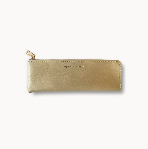 Pencil Case Slim | Gold by Bespoke Letterpress. Australian Art Prints and Homewares. Green Door Decor. www.greendoordecor.com.au