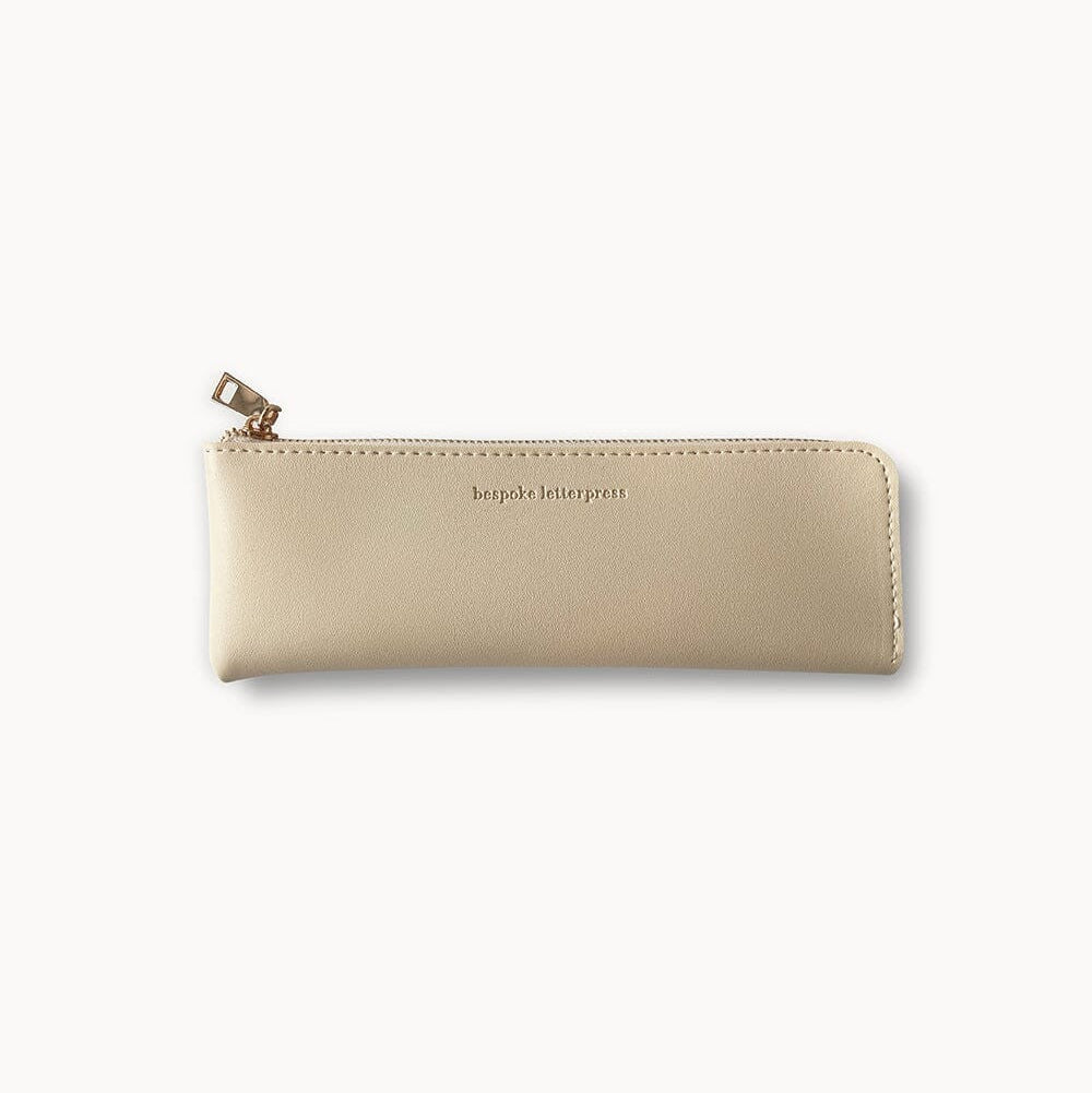 Pencil Case Slim | Ivory by Bespoke Letterpress. Australian Art Prints and Homewares. Green Door Decor. www.greendoordecor.com.au
