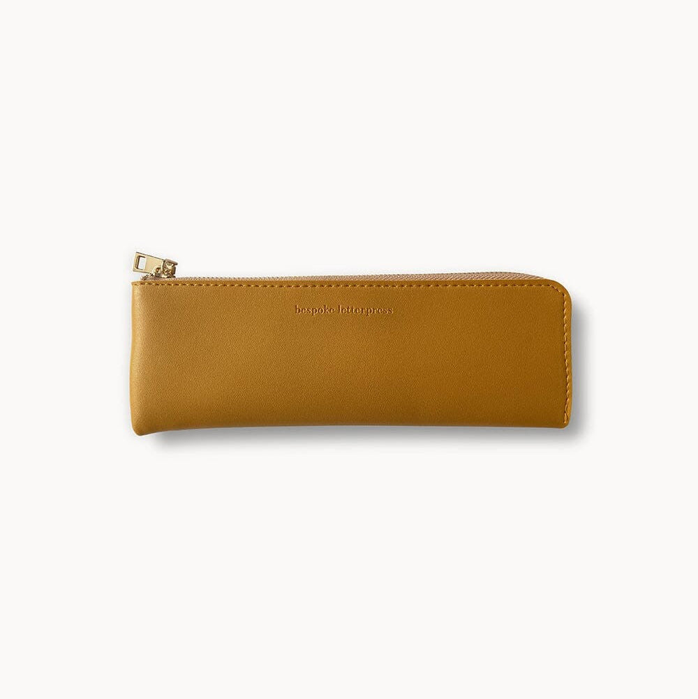 Pencil Case Slim | Mustard by Bespoke Letterpress. Australian Art Prints and Homewares. Green Door Decor. www.greendoordecor.com.au