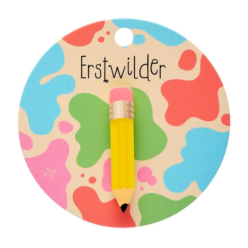 Pencil Simplified Mini Brooch | Erstwilder. Australian Art Prints, Gifts, Fashion and Homewares. Green Door Decor. www.greendoordecor.com.au