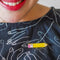 Pencil Simplified Mini Brooch | Erstwilder. Australian Art Prints, Gifts, Fashion and Homewares. Green Door Decor. www.greendoordecor.com.au