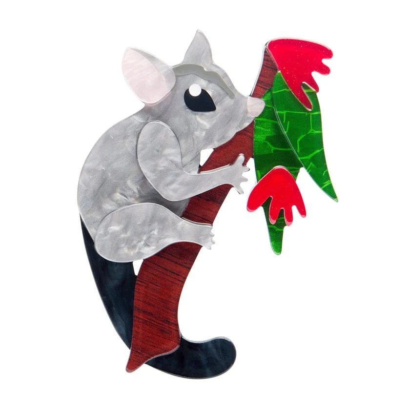 Penny the Possum Brooch | Erstwilder. Australian Art Prints and Homewares. Green Door Decor. www.greendoordecor.com.au