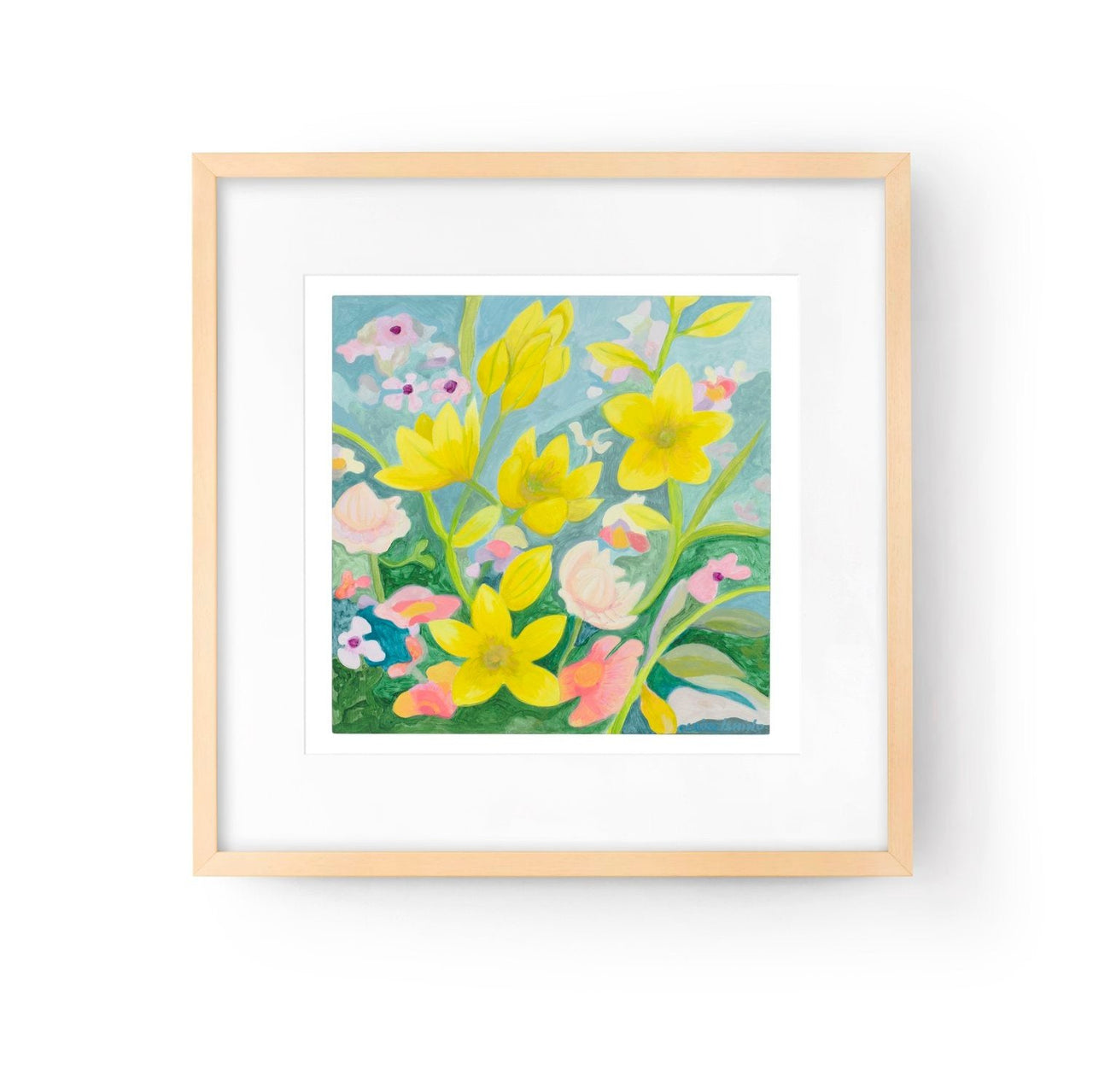 Perfect Spring Day mini square limited edition print by Claire Ishino. Australian Art Prints and Homewares. Green Door Decor. www.greendoordecor.com.au