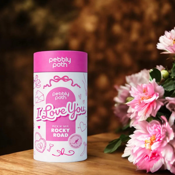 Pick 'n Mix Rocky Road Cylinder | I Love You by Pebbly Path. Australian Art Prints, Gifts, Fashion and Homewares. Green Door Decor. www.greendoordecor.com.au