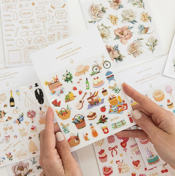Picnic Sticker Sheet by Bespoke Letterpress. Australian Art Prints, Gifts, Fashion and Homewares. Green Door Decor. www.greendoordecor.com.au