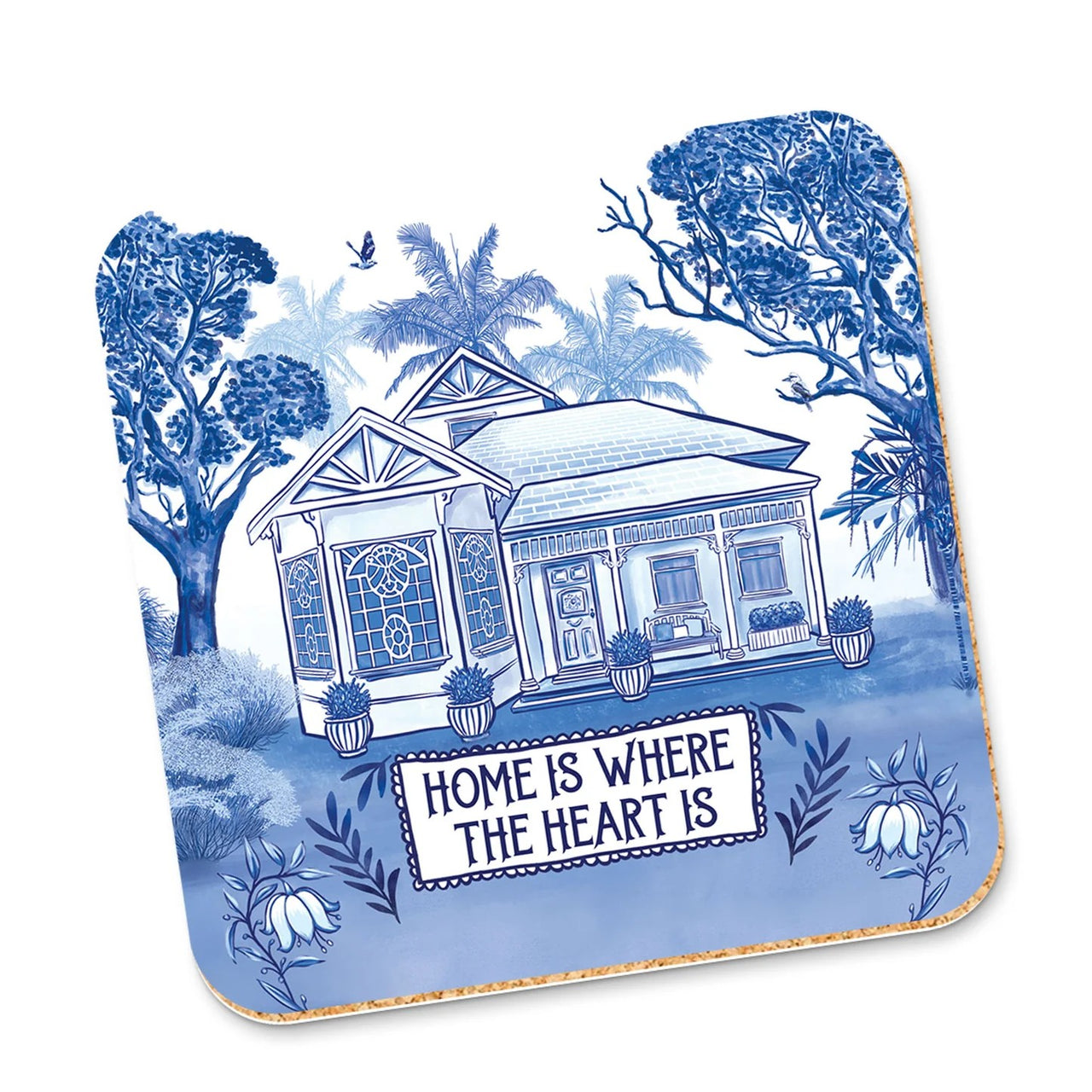 Corky Coaster | Pieces Of Poetry House by La La Land. Australian Art Prints and Homewares. Green Door Decor. www.greendoordecor.com.au