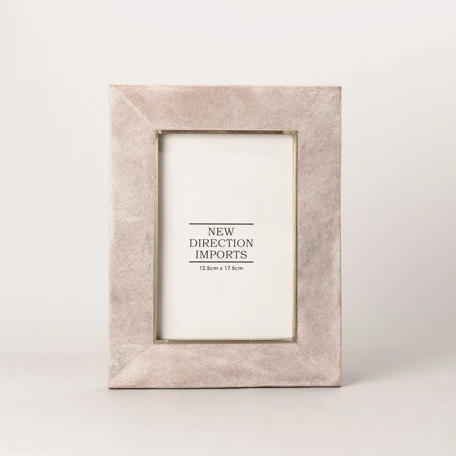 Pink Marble/Brass Photo Frame | 5 x 7" by New Direction Imports. Australian Art Prints, Gifts, Fashion and Homewares. Green Door Decor. www.greendoordecor.com.au