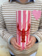 Pink Stripe Lobster Vase by Mink & Me. Australian Art Prints and Homewares. Green Door Decor. www.greendoordecor.com.au