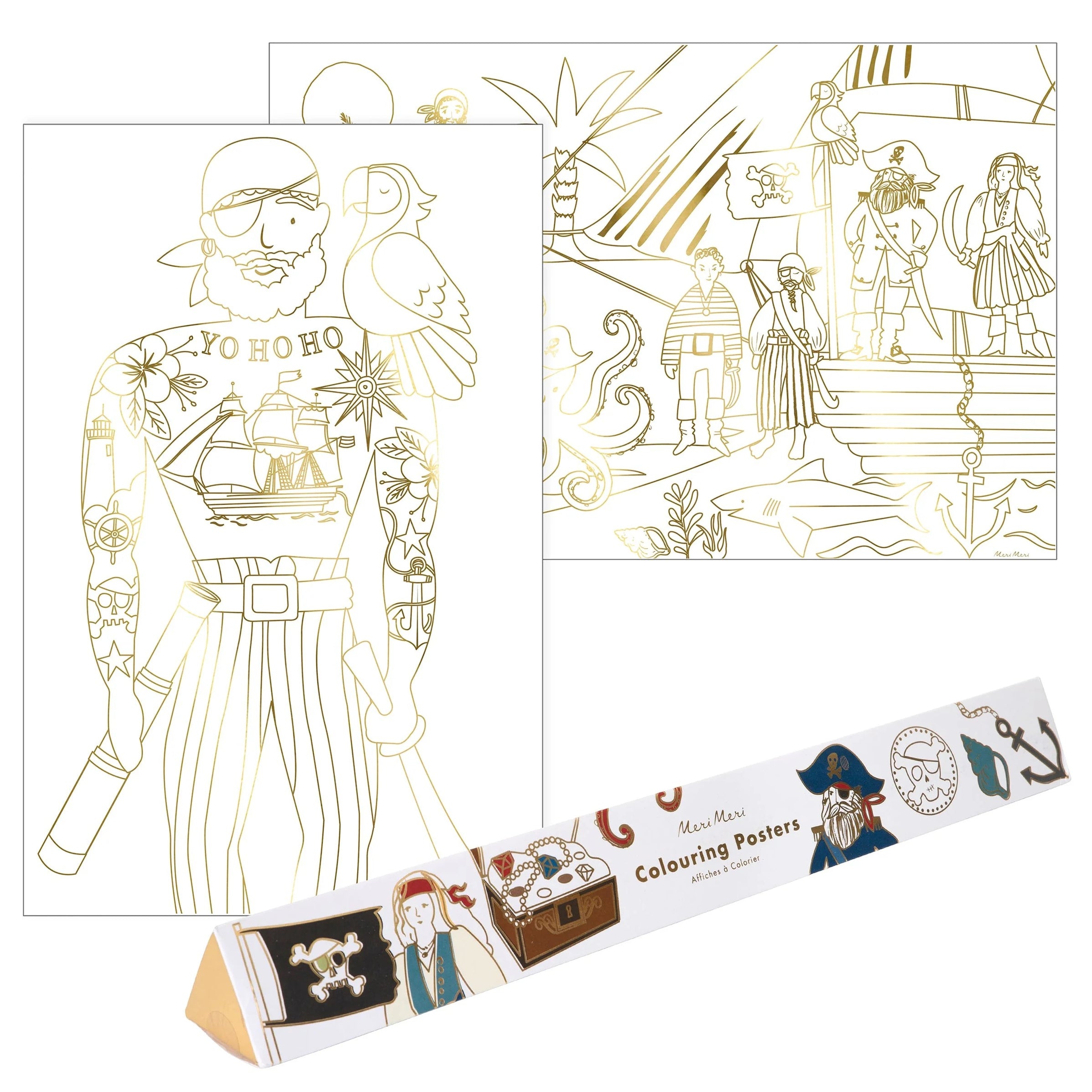 Pirate Colouring Posters | Meri Meri | Green Door Decor | Kids