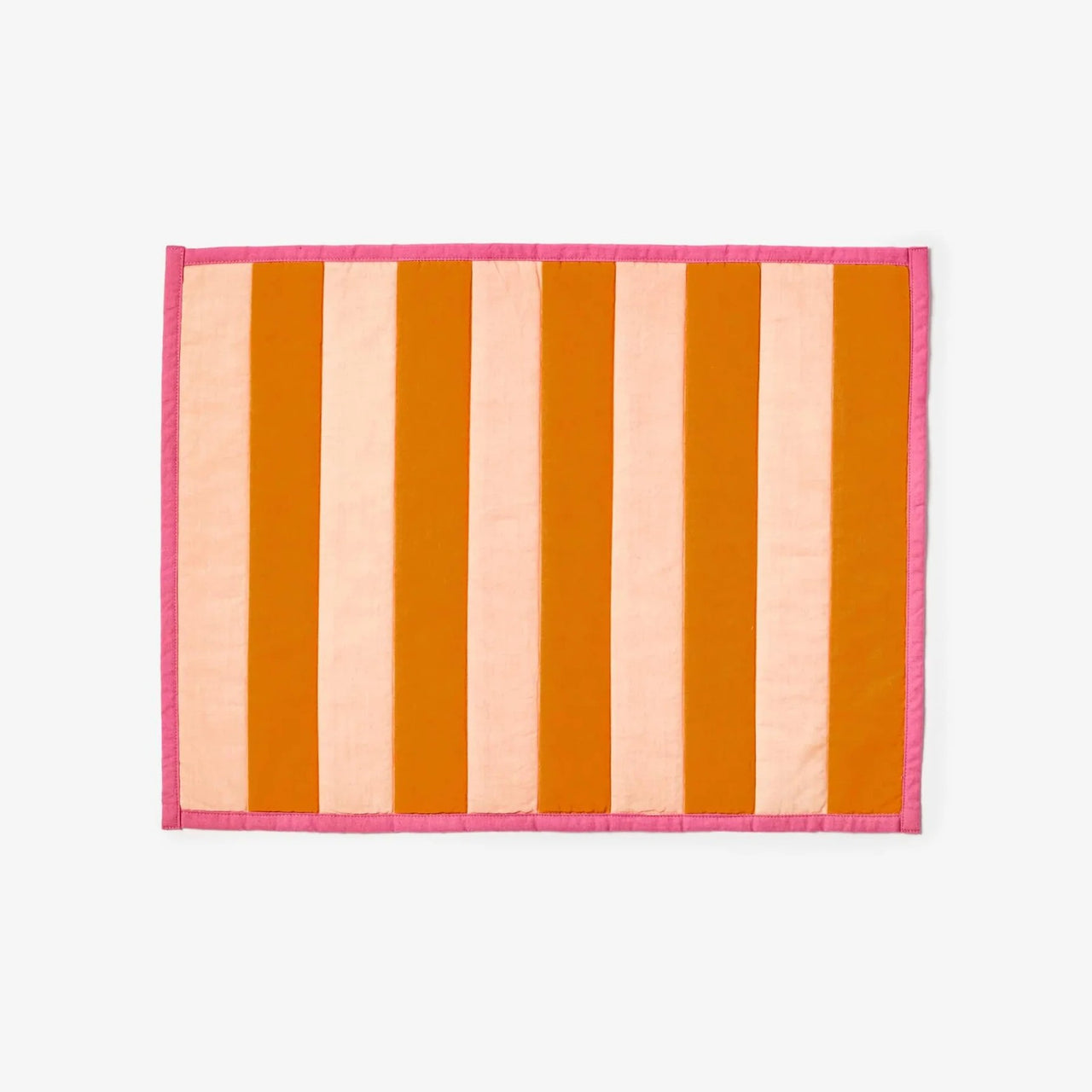 Placemats (set of 4) | Stripe Peach by Bonnie and Neil. Australian Art Prints and Homewares. Green Door Decor. www.greendoordecor.com.au