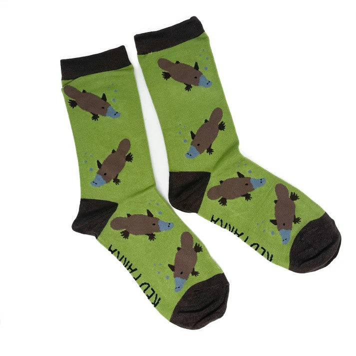 Platypus Socks by Red Parka. Australian Art Prints and Homewares. Green Door Decor. www.greendoordecor.com.au