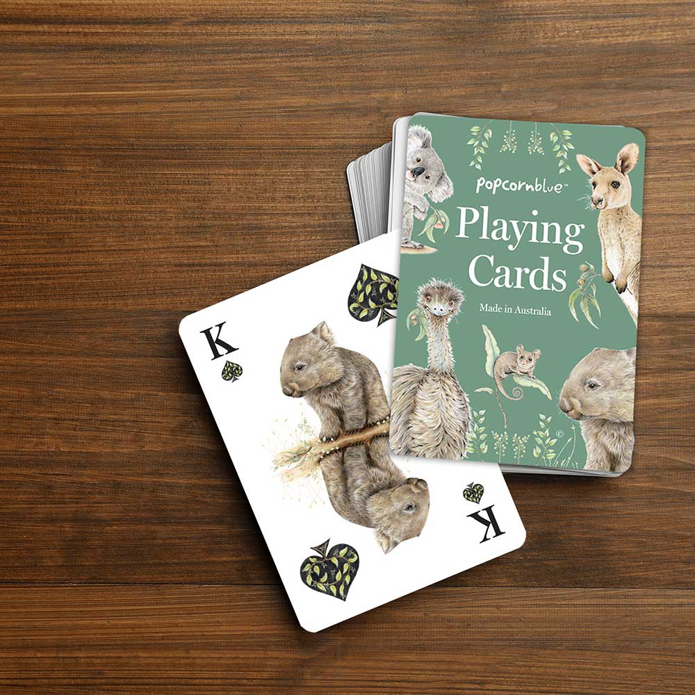 Playing Cards - Australian Animals by Popcorn Blue. Australian Art Prints and Homewares. Green Door Decor. www.greendoordecor.com.au