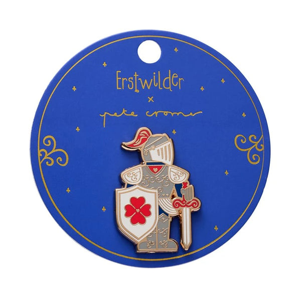 Plot Armour Enamel Pin | Erstwilder x Pete Cromer Fairy Tales Collection by Erstwilder. Australian Art Prints, Gifts, Fashion and Homewares. Green Door Decor. www.greendoordecor.com.au