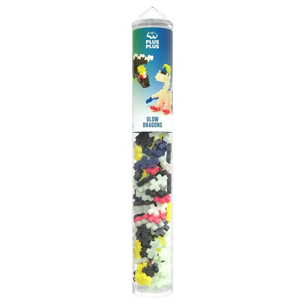 Glow Dragons | 100 pack Tube | Plus-Plus. Australian Art Prints, Gifts, Fashion and Homewares. Green Door Decor. www.greendoordecor.com.au
