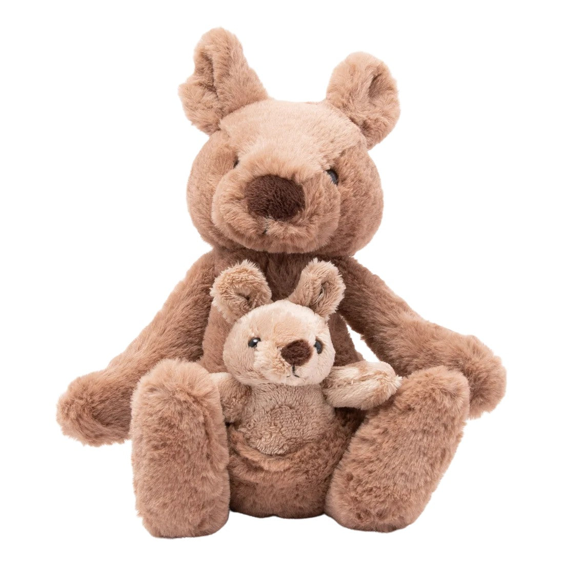 Plush Koko the Kangaroo & Baby JoJo by Petite Vous. Australian Art Prints, Gifts, Fashion and Homewares. Green Door Decor. www.greendoordecor.com.au