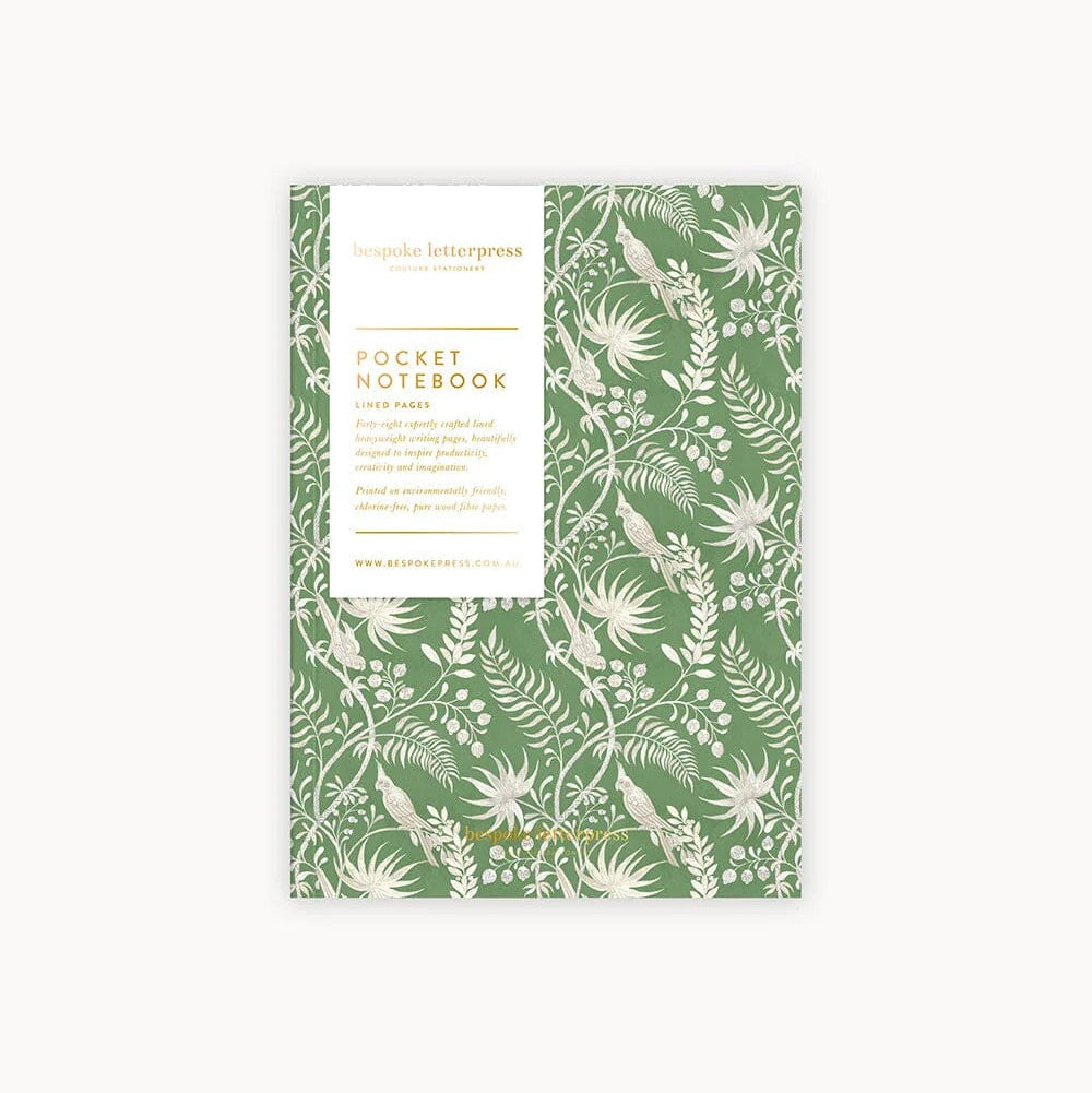 Pocket Notebook (Lined) | Jardin Tropical by Bespoke Letterpress. Australian Art Prints and Homewares. Green Door Decor. www.greendoordecor.com.au