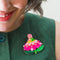 Pocket Princess Brooch | Erstwilder x Pete Cromer Fairy Tales Collection. Australian Art Prints, Gifts, Fashion and Homewares. Green Door Decor. www.greendoordecor.com.au