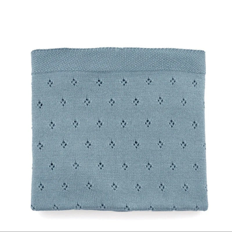Pointelle Baby Blanket | Baby Blue by Nana Huchy. Australian Art Prints and Homewares. Green Door Decor. www.greendoordecor.com.au