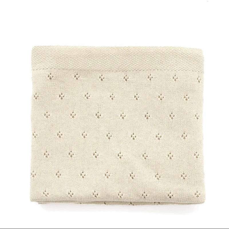 Pointelle Baby Blanket | Oatmeal by Nana Huchy. Australian Art Prints and Homewares. Green Door Decor. www.greendoordecor.com.au