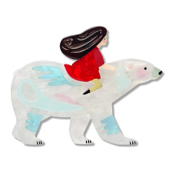 Polar Adventure Brooch | Erstwilder x Pete Cromer Fairy Tales Collection. Australian Art Prints, Gifts, Fashion and Homewares. Green Door Decor. www.greendoordecor.com.au