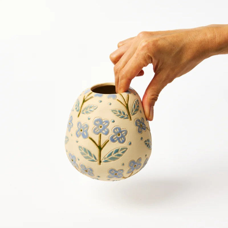 Pollen Vase | Blue Floret by Jones and Co. Australian Art Prints, Gifts, Fashion and Homewares. Green Door Decor. www.greendoordecor.com.au