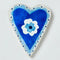 Poppy Blue Heart Tile by Jones and Co. Australian Art Prints and Homewares. Green Door Decor. www.greendoordecor.com.au