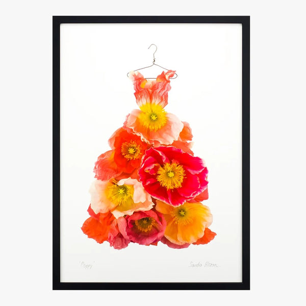 Poppy Dress | Art Print by Petal & Pins. Australian Art Prints, Gifts, Fashion and Homewares. Green Door Decor. www.greendoordecor.com.au
