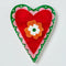 Poppy Red Heart Tile by Jones and Co. Australian Art Prints and Homewares. Green Door Decor. www.greendoordecor.com.au